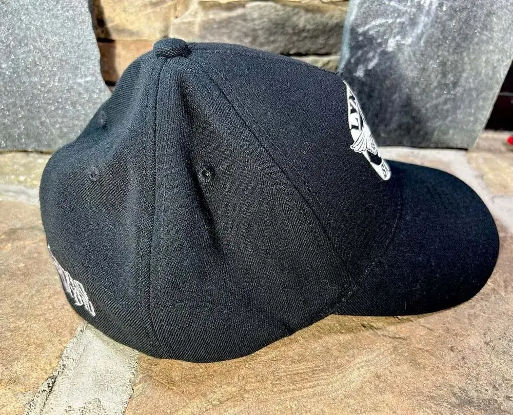Lynyard Skynyrd black L/XL baseball Cap Skull Wings 2005